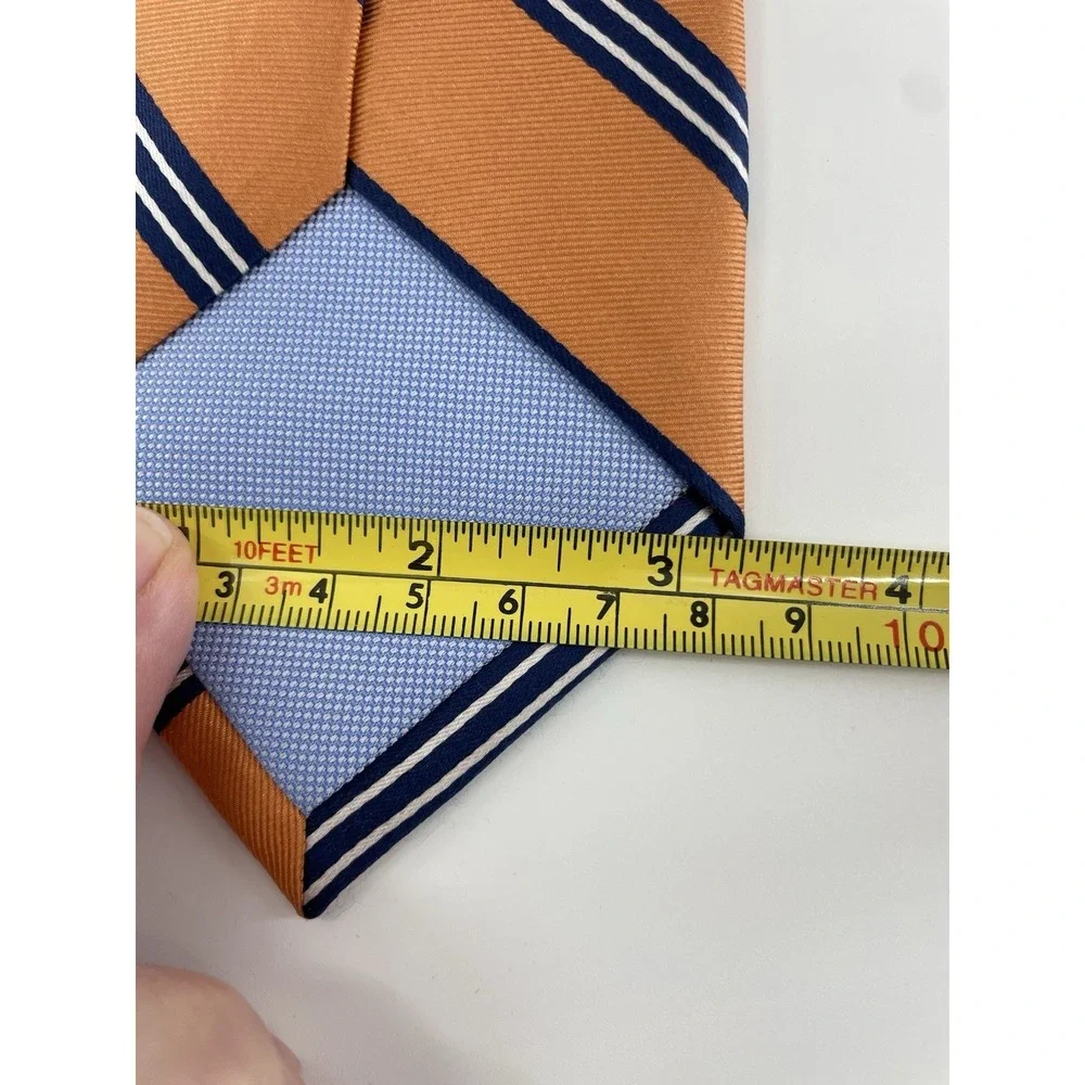 Tommy Hilfiger Orange White Blue Stripe 3.25